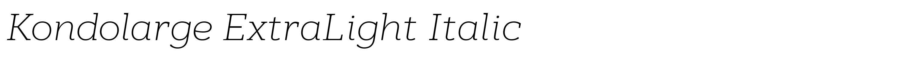 Kondolarge ExtraLight Italic